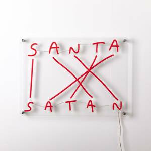 LED dekor fali világítás Santa-Satan, piros
