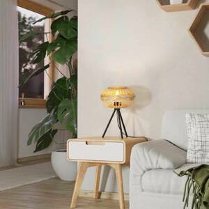 EGLO Amsfield 1 asztali lámpa fából, háromlábú