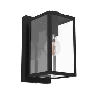 EGLO Budrone külső fali lámpa, fekete/átlátszó