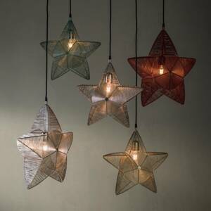 PR Home Rigel dekor-csillag fémből Ø 50 cm krém