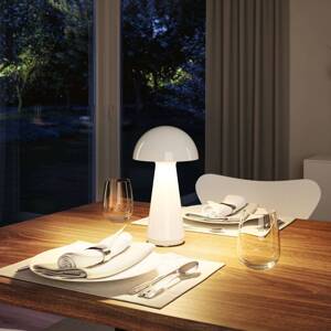 Paulmann LED-es, újratölthető asztali lámpa Onzo, fehér, műanyag, IP44