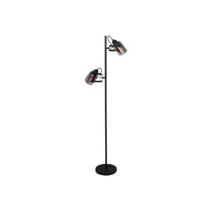 Fumoso állólámpa, 2 lámpás, magasság 143 cm, fekete/füstszürke