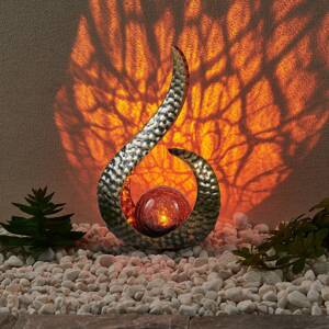 Lindby Yonca LED napelemes dekoratív lámpa 27,5 cm réz