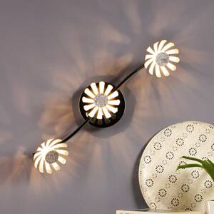 LED fali lámpa Bloom három izzós ezüst