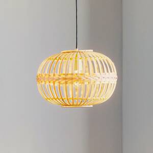 Amsfield függő lámpa bambuszból, ovális alakú