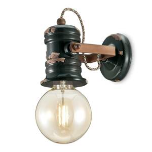 C1843 fali lámpa vintage design fekete színben