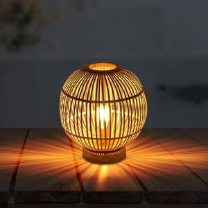 Hildegard asztali lámpa bambuszból, Ø 30 cm