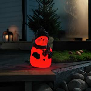 LED dekoratív hóember figura RGB színváltós IP44