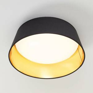 Fekete-arany textil mennyezeti lámpa Ponts w. LEDs