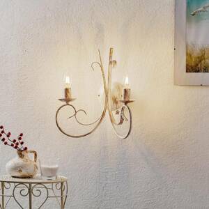 Pompei fali lámpa, két izzós, antik fehér