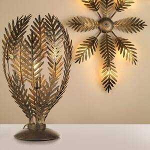 Felce asztali lámpa, páfrány forma, bronz, 61 cm