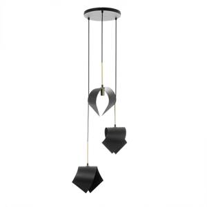 Lucande Mikolay függő lámpa, három izzós, fekete