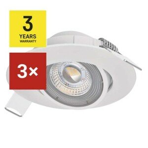 EMOS Exclusive LED spotlámpa 5W 450lm IP20 meleg fehér 3db