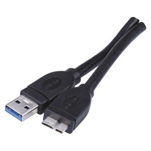 Adat- és töltő csatlakozó kábel USB-A 3.0 / micro USB-B 3.0, 1 m, fekete