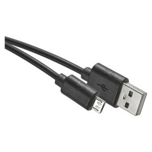 Töltő- és adatkábel USB-A 2.0 / micro USB-B 2.0, Quick Charge, 0,2 m, fekete